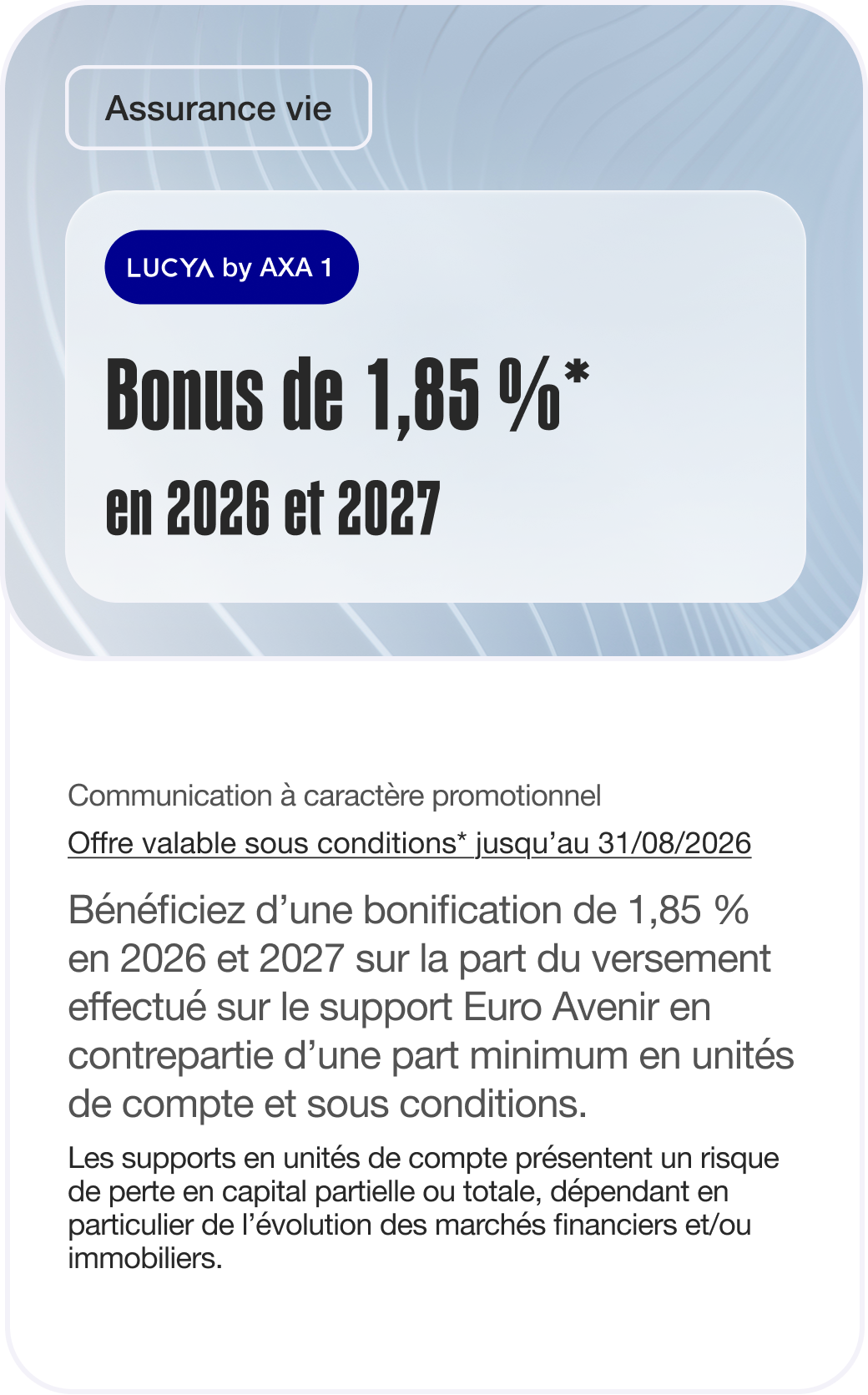 banniere lucya by axa 1 bonus